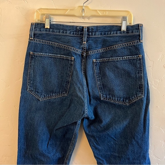 AGOLDE Dark Wash Jamie Hi Rise Button Fly Raw Hem Jeans Size 29 - Picture 6 of 9